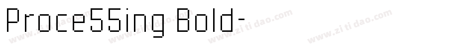 Proce55ing Bold字体转换